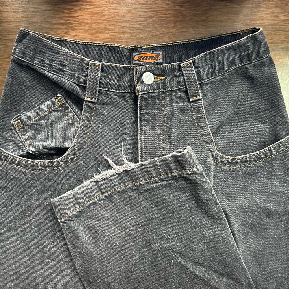 1997 Zonz Baggy Skater Jeans Black Men’s Size 27 x 32 Grunge Archive Cyber